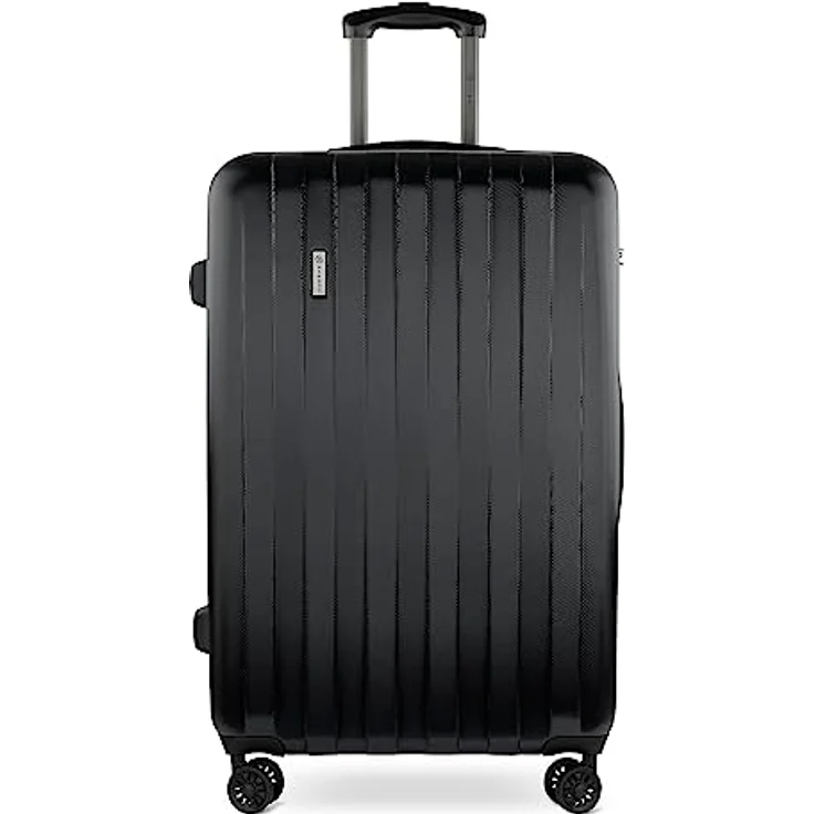bugatti Lima Hartschalenkoffer 77,5x52x31,5 cm, 91,7L, 4-Rollen mit TSA-Schloss, Schwarz – Bild 1