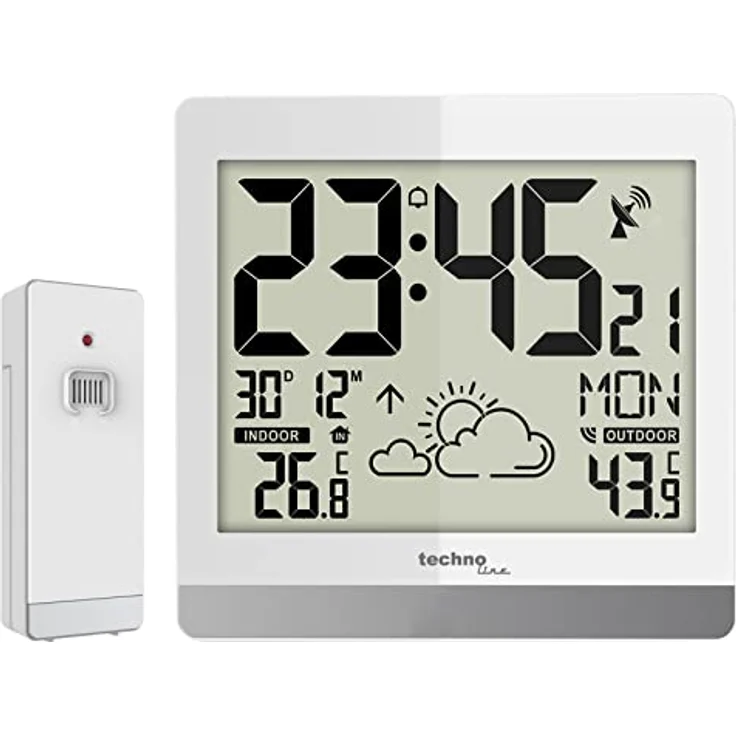 technoline WS8119 digitale Funkwanduhr mit Temperaturanzeige und Wettervorhersage – Bild 1