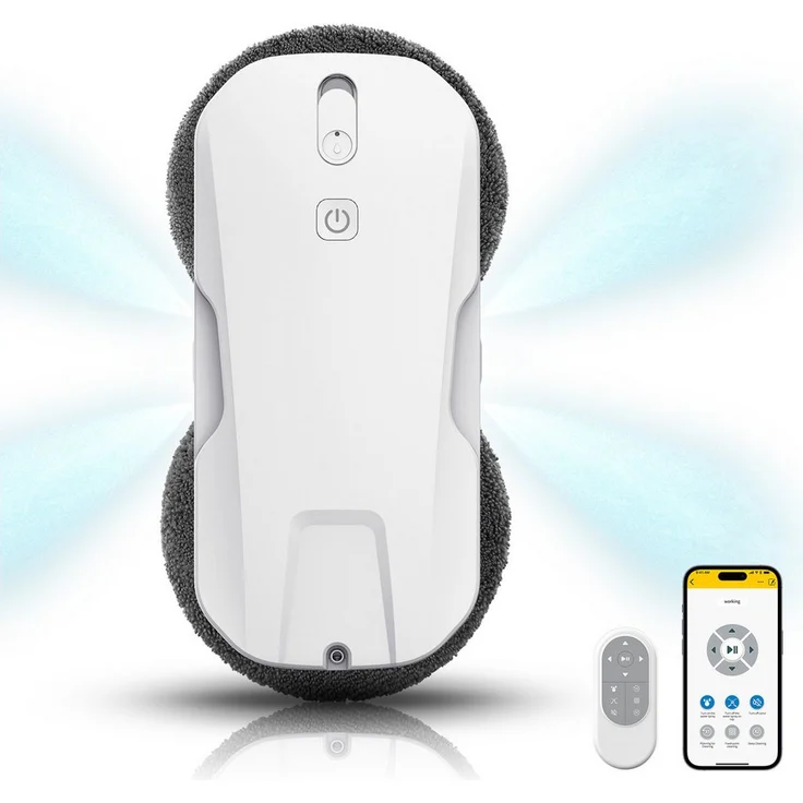 EVERCROSS BOT T11 Fensterputzroboter, 5300 Pa Saugkraft, 4-Wege-Sprühfunktion, intelligent mit Absturzsicherung, Weiß