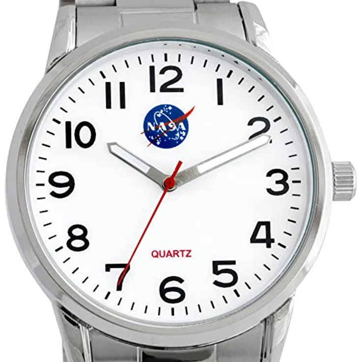 Miraval Herrenarmbanduhr Astronaut Quarzuhr 40 mm Japanisches Quarzuhrwerk Edelstahlarmband Herrenuhr (Silber) - Preisvergleich – Bild 5