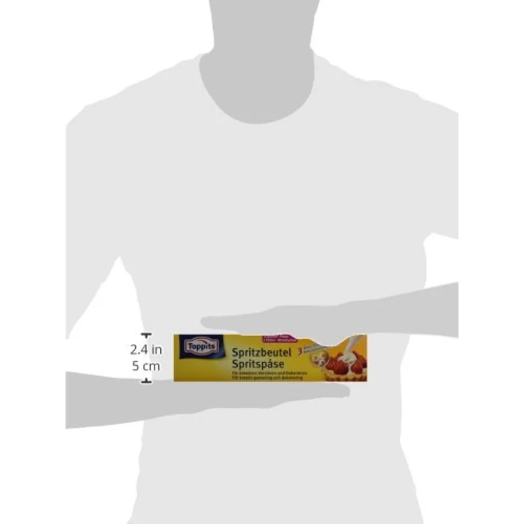 Toppits Spritzbeutel mit 3 Deko-Tüllen Weiß, 10 Stück – Bild 4