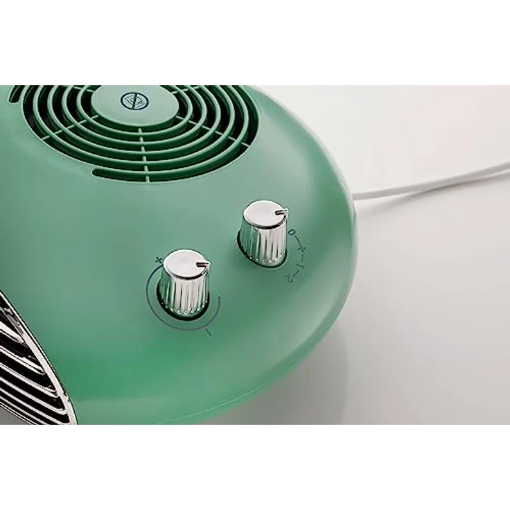 Ariete 8211 Tischheizlüfter, Elektroheizung, 2000 W, Thermostat, leise, verchromter Grill und Füße, Grün – Bild 3