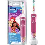 Oral-B Kids Princess Elektrische Zahnbürste/Electric Toothbrush für Kinder ab 3 Jahren, 2 Putzmodi für Zahnpflege, extra weiche Borsten, 4 Sticker, rosa (Design kann variieren)