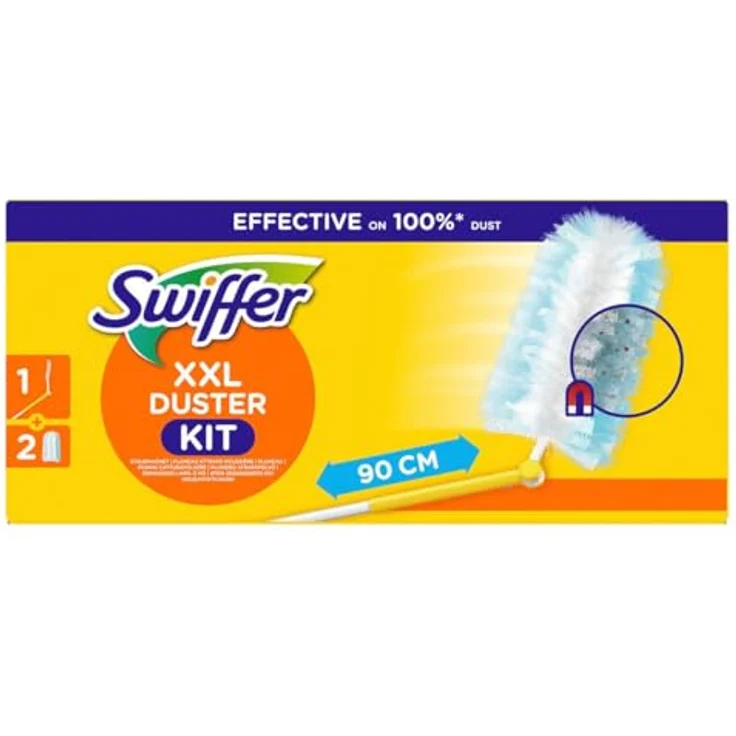 Swiffer Staubwischer Staubmagnet Starterkit, XXL Griff 90 cm mit 2 Tüchern (3-St.) – Bild 3