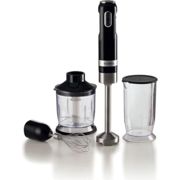 Ariete 602 Stabmixer Moderna, 1000 W, 10 Geschwindigkeiten + Turbo, inkl. Zerkleinerer und Becher, schwarz – Bild 2