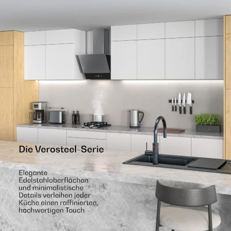 Klarstein VeroSteel 2-Scheiben-Toaster, 800 W mit 7 Bräunungsstufen, Edelstahlgehäuse und Brötchenaufsatz – Bild 2