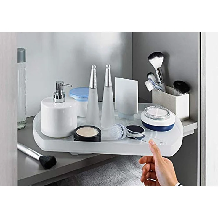 Hettich ComfortSpin Drehteller, 360° drehbar, lebensmittelechter Kunststoff, für Kühlschrank und Schrank, 42,5 x 28,5 cm, max. 8 kg Belastbarkeit – Bild 3