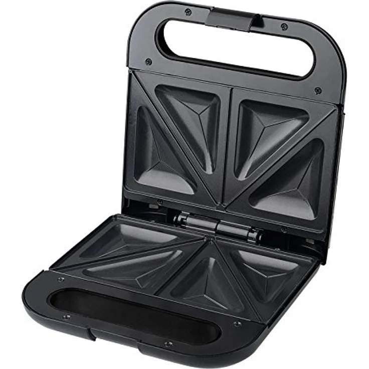 NOVEEN Sandwichtoaster Sandwichmaker mit Antihaftbeschichtung 800 W Leistung (schwarz) – Bild 2
