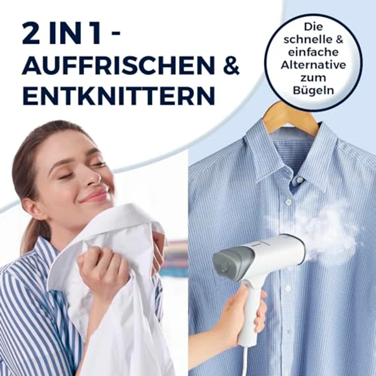 CLEANmaxx 2in1-Dampfbürste, effiziente Steam-Funktion mit 1200 Watt, kurzer Vorheizzeit und 130-ml-Wassertank – Bild 2