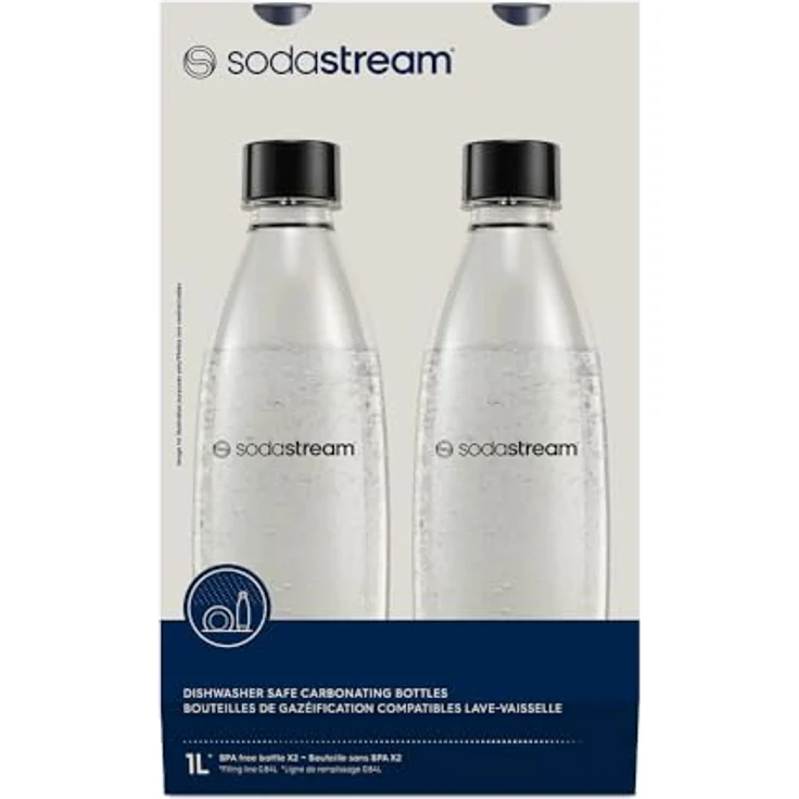 SodaStream PET Bottle DuoPack Fuse, Spülmaschinenfester Doppelpack, 2 x 1L, Deep Blue – Bild 2