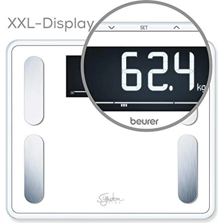 BF410 Elektronische Personenwaage bis 200 kg (Weiß) () – Bild 4