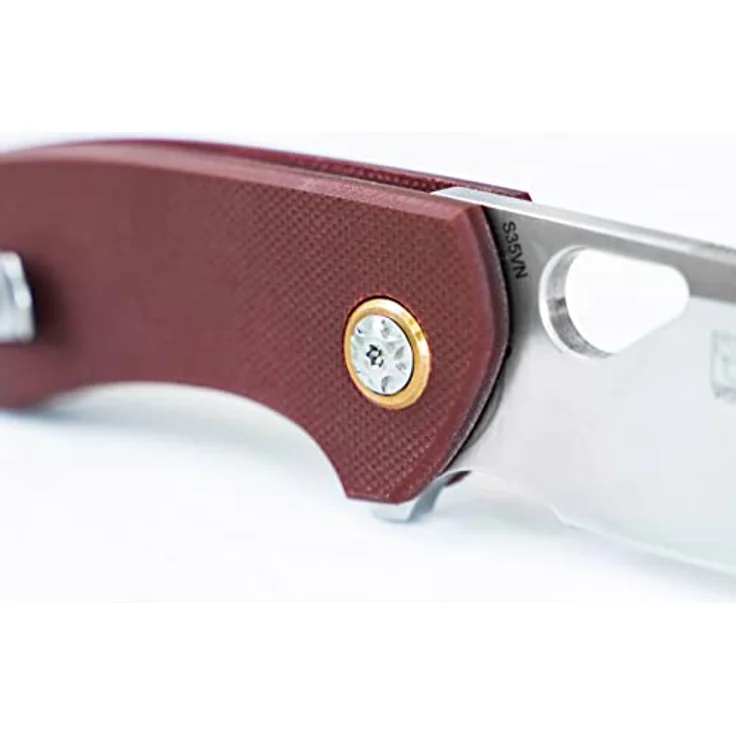 Böker Plus® Little Friend Taschen-Messer - Profi G10 Klappmesser rot - EDC Pocket Knife mit Gürtel-Clip & Etui - CPM-S-35VN Liner-Lock Gentleman Messer – Bild 5