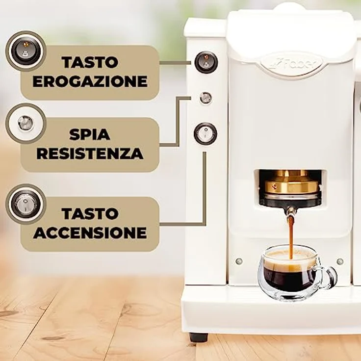 Faber Spbiabbasott, Kaffeevollautomat mit 15 bar Druck, Wassertank 1,3 l, Weiss – Bild 3
