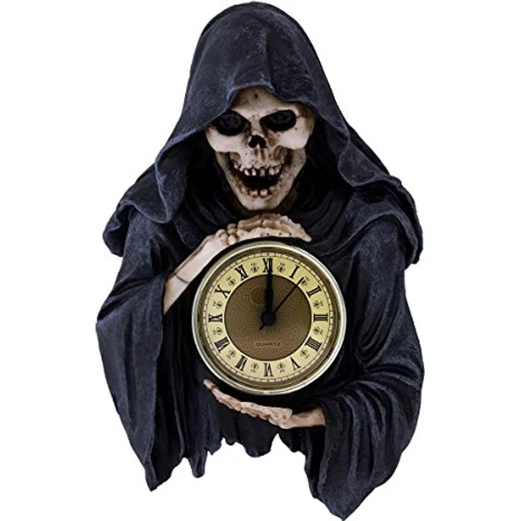 Nemesis Now Darkest Stundenuhr, 32 cm, Schwarz