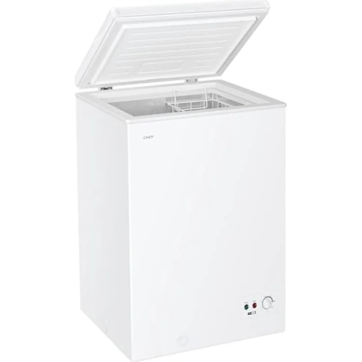Candy CCHH 100E Gefrierschrank, horizontal, 97 l, statische Technologie, 1 Korb, elektronische Steuerung, Temperaturanzeige, Alarm, Weiß – Bild 2