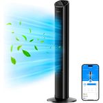 GoveeLife WiFi Turmventilator für Schlafzimmer, 92cm 36 inch oszillierender Ventilator mit Auto-Reflect der Temperaturen, Raumventilator mit 8 Geschwindigkeiten, 4 Modi, 24H Timer mit APP