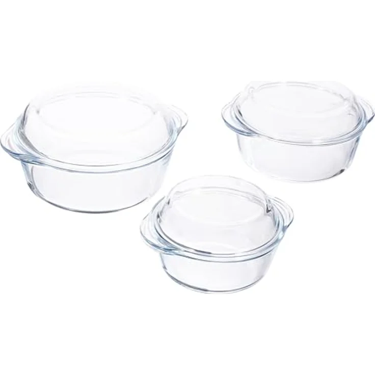 Auflaufformen Set aus hitzebeständigem Glas 6tlg. – Bild 2