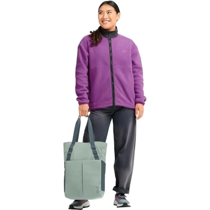 Jack Wolfskin Zoya Shopper Tasche, 41 cm mit Laptopfach, grün, 100% Polyamid – Bild 7