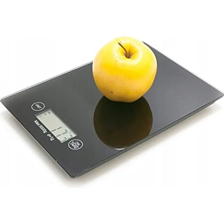 Retoo Digitale Küchenwaage bis zu 5 kg Tragkraft mit 1-g-genau und gehärtetes Glas, Digitalwaage mit Zuwiegefunktion & leicht ablesbarer LCD-Anzeige, Haushaltswaage mit Tara, Schwarz Essenswaage – Bild 3