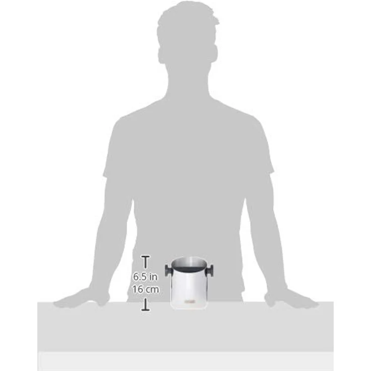 De'Longhi DLSC059 Abschlagbehälter, für Espresso Siebträger, Kaffeesatz Abschlagbox, Kaffeemaschinen Zubehör für den Barista Zuhause, Abklopfbehälter aus Edelstahl – Bild 4