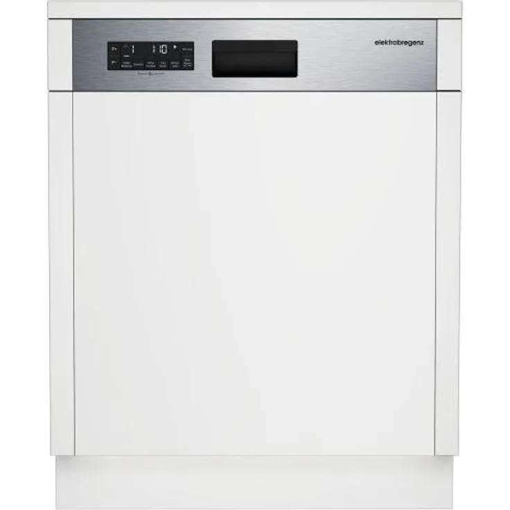 Elektrabregenz GI 5C560 X, Halb integrierter Geschirrspüler, Standardgröße (60 cm), Weiß-Schwarz, Tasten, LCD