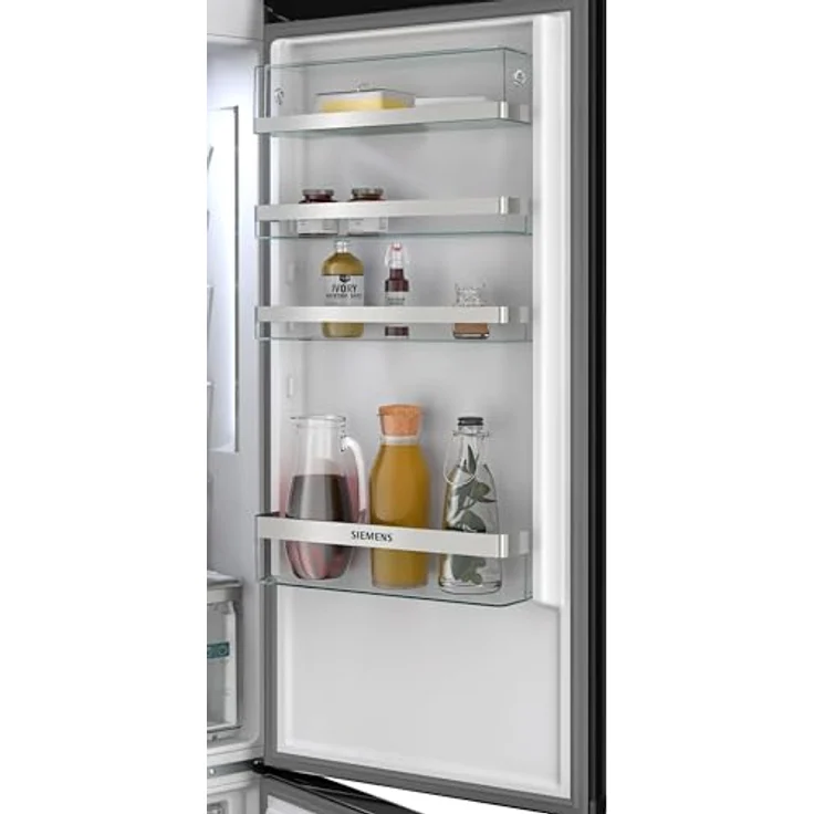 Siemens KG39N4X1F, Kühl-Gefrierkombination mit Gefrierbereich unten, 203 x 60 cm, gebürsteter schwarzer Stahl, AntiFingerprint, Total noFrost – Bild 16