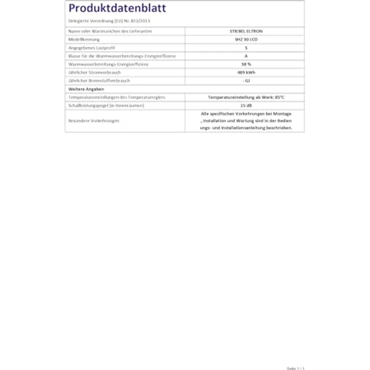 Stiebel Eltron Wand-Speicher SHZ 30 LCD 30 Liter, druckfest mit elektronischer Regelung und LC-Display – Bild 7