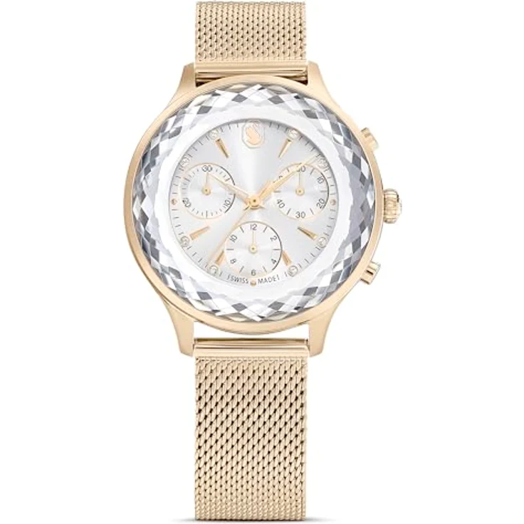 Swarovski Orbita Halskette, Kristall im Tropfenschliff, Mehrfarbig, Goldlegierungsschicht – Bild 1