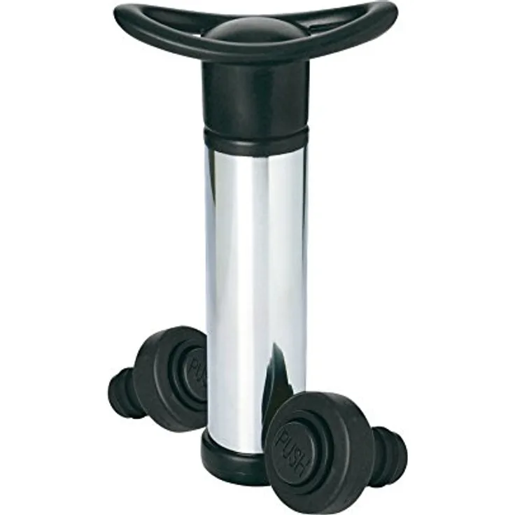 Cilio Weinflaschenpumpe, Edelstahl, schwarz, 8 x 4 x 21 cm, 205015