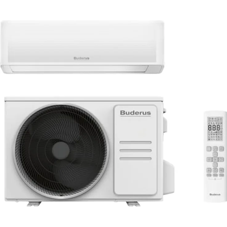 Buderus Logacool AC186i.3 Klimaanlage Set – A+++ Wärmepumpe mit R32, App-Steuerung & Ionisator für saubere Luft