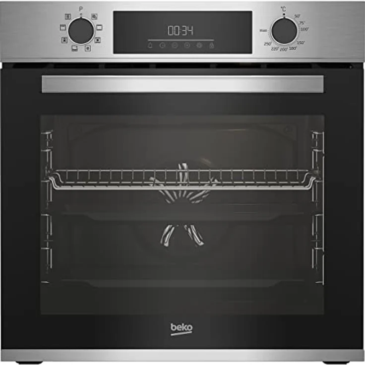 Beko BBIM12300XD, Einbaubackofen mit 72 l Garraum, 2600 W, Heizarten: Heißluft, Ober- und Unterhitze, Grill, Edelstahl, Energieeffizienzklasse A – Bild 1