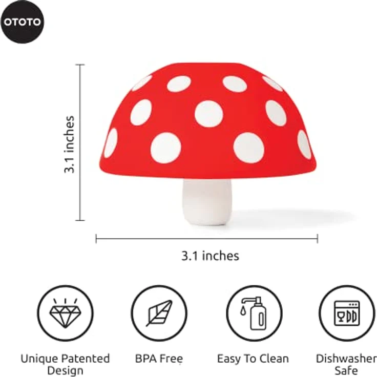 OTOTO Faltbarer Magic Mushroom Trichter - Kleiner Trichter Große Öffnung für Glas/Dose/Flasche zum Umfüllen/Einmachen -Trichter Silikon 5,6x 7x7 cm - 100% Spülmaschinenfest. Küchen Gadgets – Bild 2
