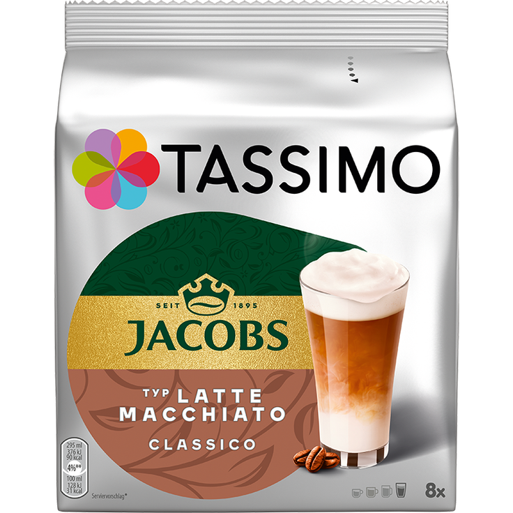 Tassimo Jacobs Typ Latte Macchiato Classico für 8 Getränke, 264g, Kapseln