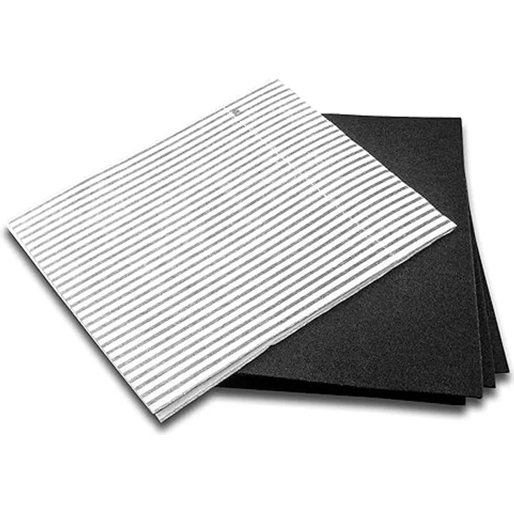 vhbw 2x Ersatzfilter Set für Bauknecht 60cm Dunstabzugshauben, 1x Aktivkohlefilter Schwarz, 1x Fettfilter Weiß – Bild 1