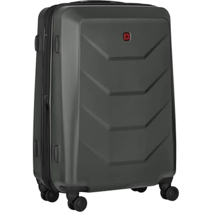 WENGER Prymo Medium Hartschalenkoffer mit 4 Rollen, Trolley, erweiterbar, 59 (67) l, Sicherheitsschloss, anthrazit
