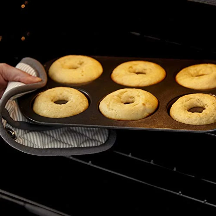 Wilton Donut-Backform mit 6 Mulden 6 Mulden (2 Stück) 2 Packung grau – Bild 7