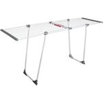 Haushalt International Flügelwäschetrockner Wäschetrockner, ausziehbar ca. 20 Meter Trockenfläche, stabil und sicher mit Rollen, weiß