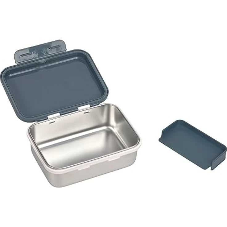 LÄSSIG Kinder Brotdose Edelstahl Lunchbox Frühstücksbox Nachhaltig Kindergarten Schule/ Happy Prints midnight blue – Bild 3
