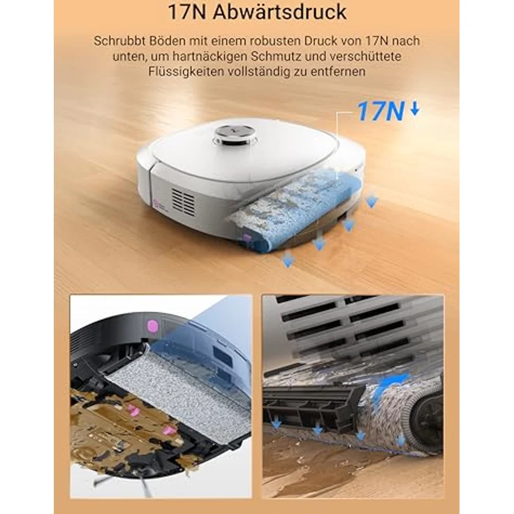 Eureka Saugroboter J20 - 3in1 Saug/- Wischroboter mit Absaugstation, 8000Pa, 3D Objekt – Bild 6