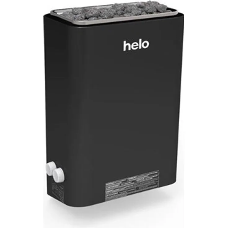 Helo Heater Vienna, wandmontierter 6 kW Saunaofen für Räume von 3-12 m³, schwarz