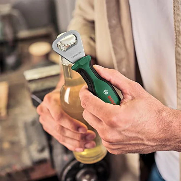 Bosch Flaschenöffner (stabiler und langlebiger Flaschenöffner für Werkstatt, Hobbyraum und Küche; ergonomischer Schraubendrehergriff mit Softgrip) – Bild 2
