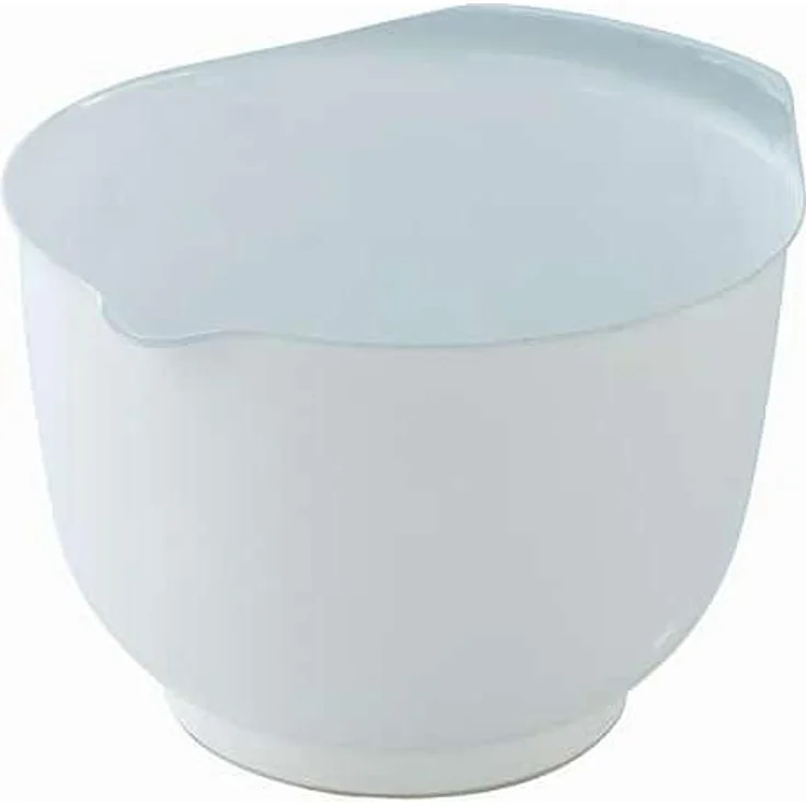 Teko-Plastic Rührschüssel 4 LT, weiß mit Gummifuß, Durchmesser 21,5 cm, Höhe 15 cm