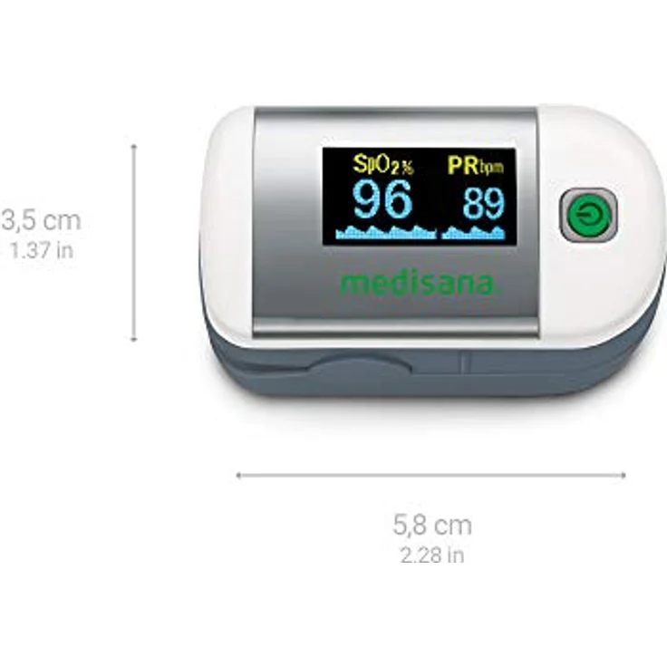 Medisana PM100 Pulsoximeter, Messung der Sauerstoffsättigung im Blut, Fingerpulsoxymeter mit OLED-Display und One-Touch Bedienung mit VitaDock+ App – Bild 2