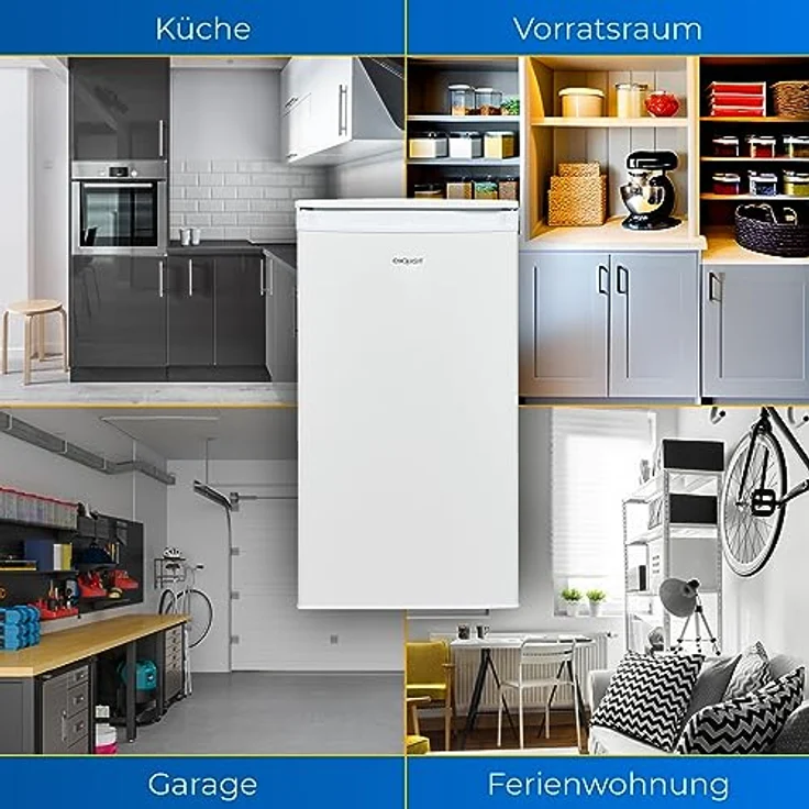 Exquisit Kühlschrank KS585-V-091E weiss | Kühlschrank ohne Gefrierfach freistehend 75 L Volumen | LED-Licht | Glasablagen | Vollraumkühlschrank 45cm – Bild 5