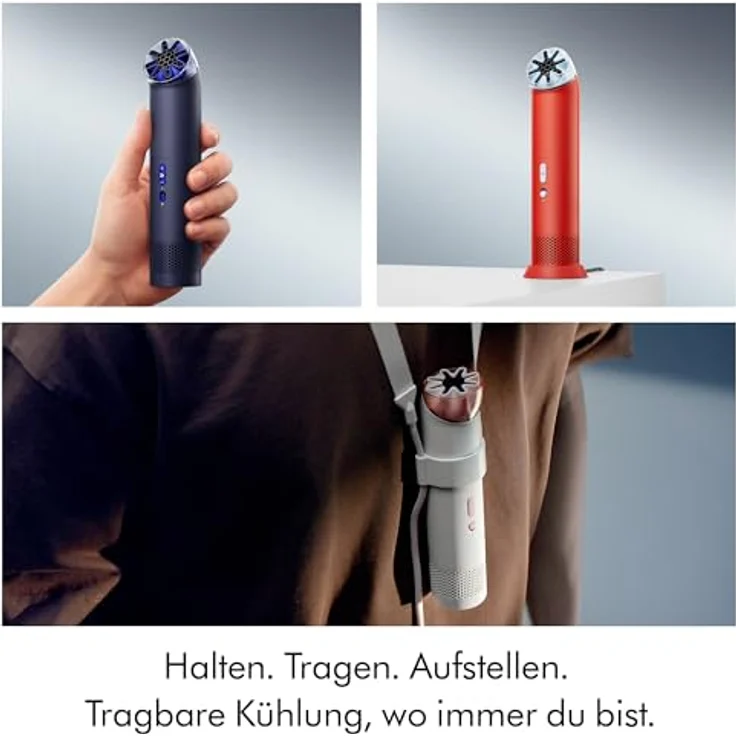 Dyson Hushjet Mini Cool, Tragbarer Ventilator mit 40 W, Dunkelblau, 5 Geschwindigkeitsstufen, 360° Luftstrom – Bild 7