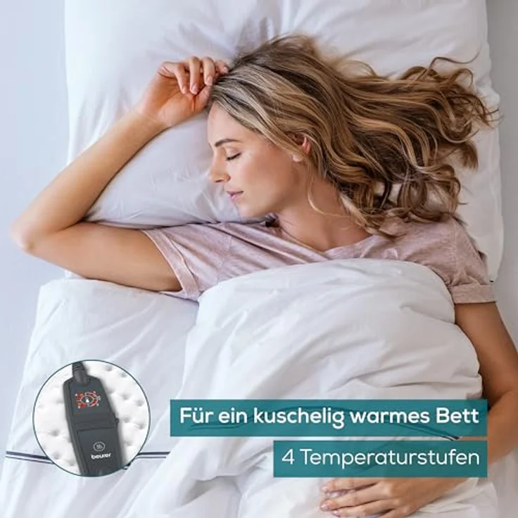Beurer UB 60 Green Planet Wärmeunterbett, hergestellt aus recycelten Materialien, mit Abschaltautomatik, 4 Temperaturstufen, Sicherheitssystem, 150 x 80 cm, abnehmbarer LED-Schalter, maschinenwaschbar - Preisvergleich – Bild 5