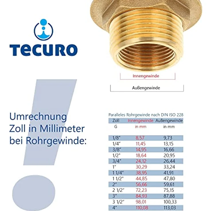 tecuro Zulaufschlauch 2,00 m, gerade, für Waschmaschinen und Geschirrspüler, 10 bar, KS-grau – Bild 5