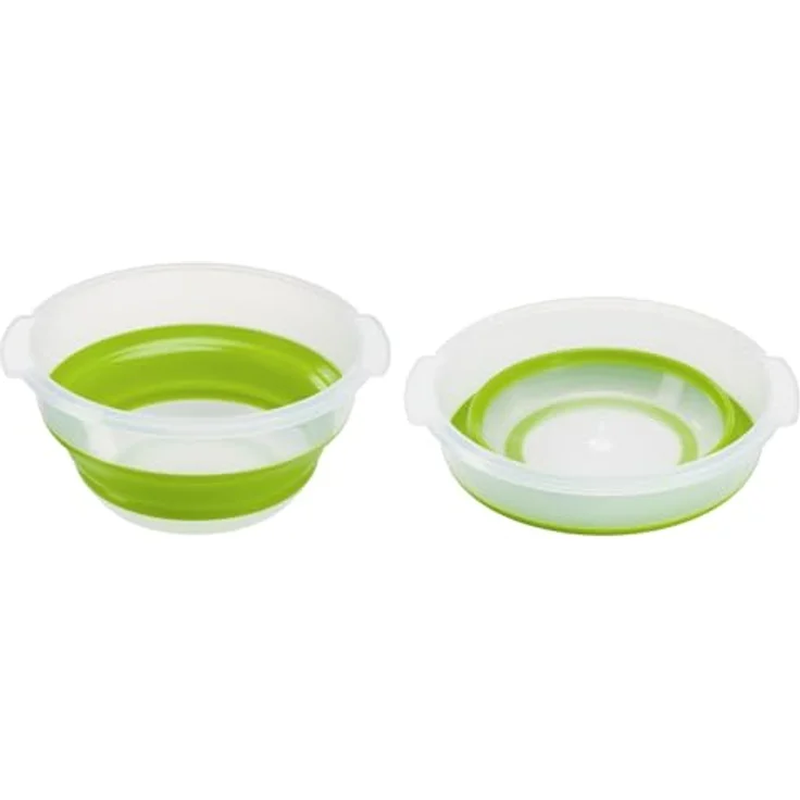 Emsa Basic Faltbare Salatschleuder, kunstoff, transparent-grün, 4 Liter – Bild 2