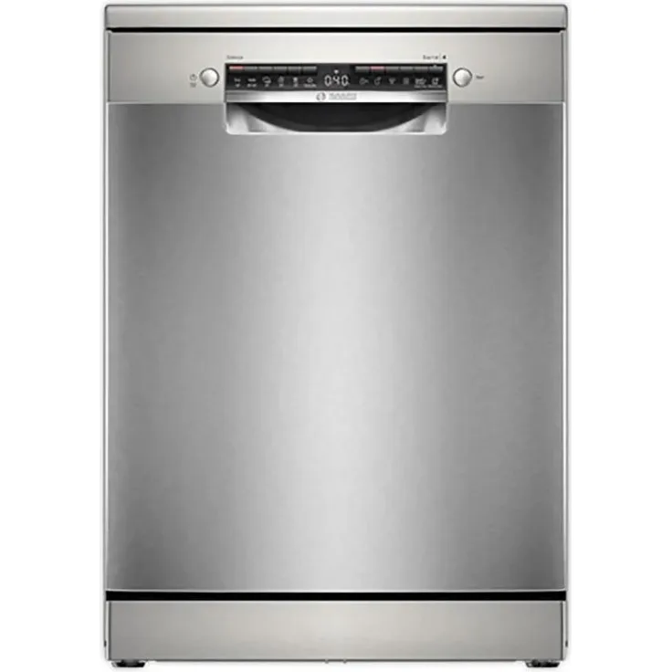 Bosch Serie 4 SMS4HTI03E, Freistehender Geschirrspüler mit 13 Maßgedecken, Edelstahl Schwarz, 46 dB, Home Connect