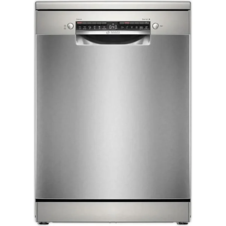 Bosch Serie 4 SMS4HTI03E, Freistehender Geschirrspüler mit 13 Maßgedecken, Edelstahl Schwarz, 46 dB, Home Connect